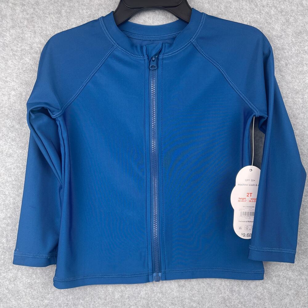 Wonder Nation Long Sleeve Swim Rash Guard Size 2T